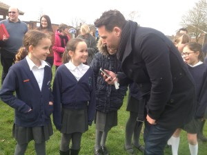 Being interviewed by BBC Radio Stoke